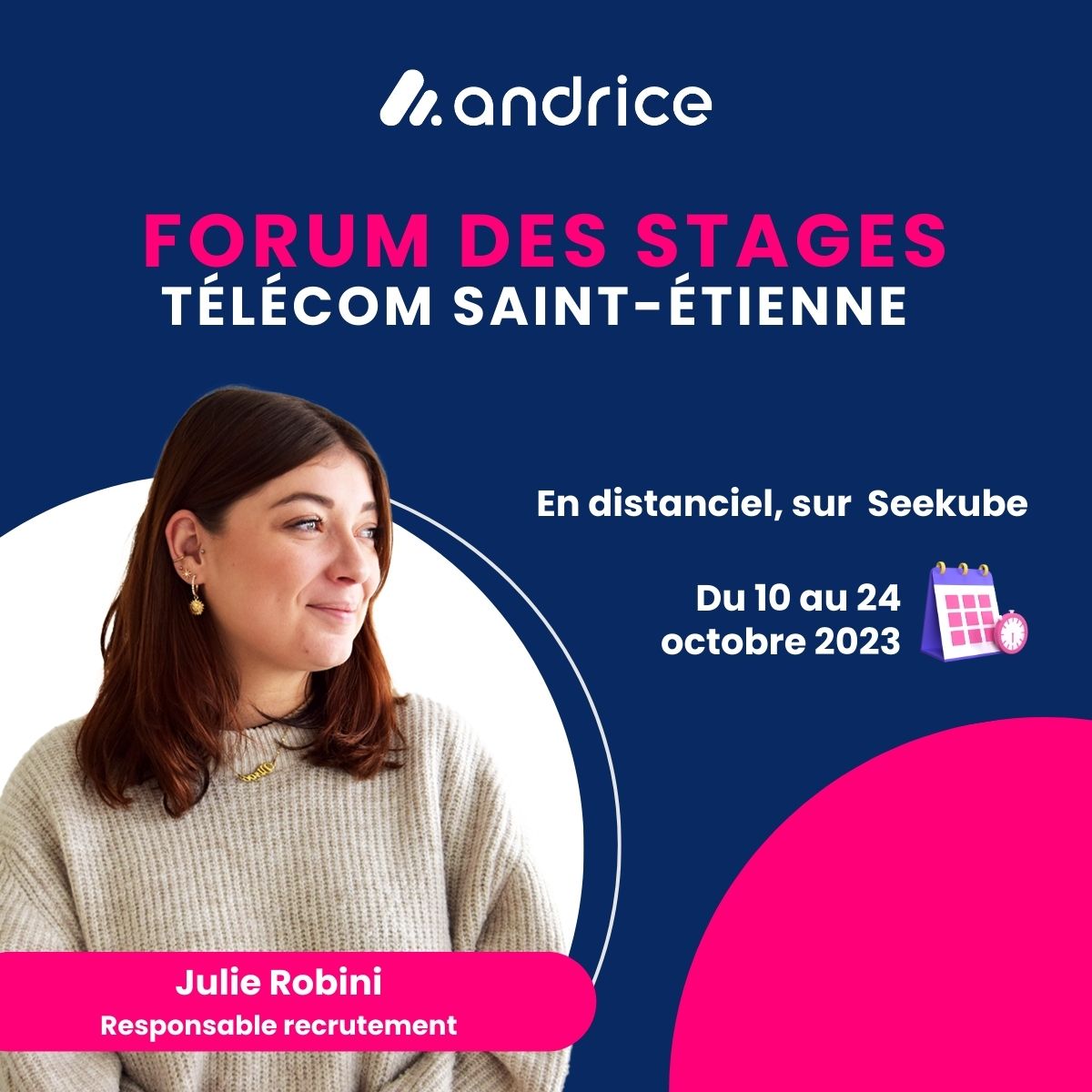 Forum des stages Télécom Saint-Etienne. rencontrez Julie, Responsable recrutement